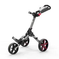 POWAKADDY 2022 MICRA PUSH CART-GUN METAL/RED TRIM