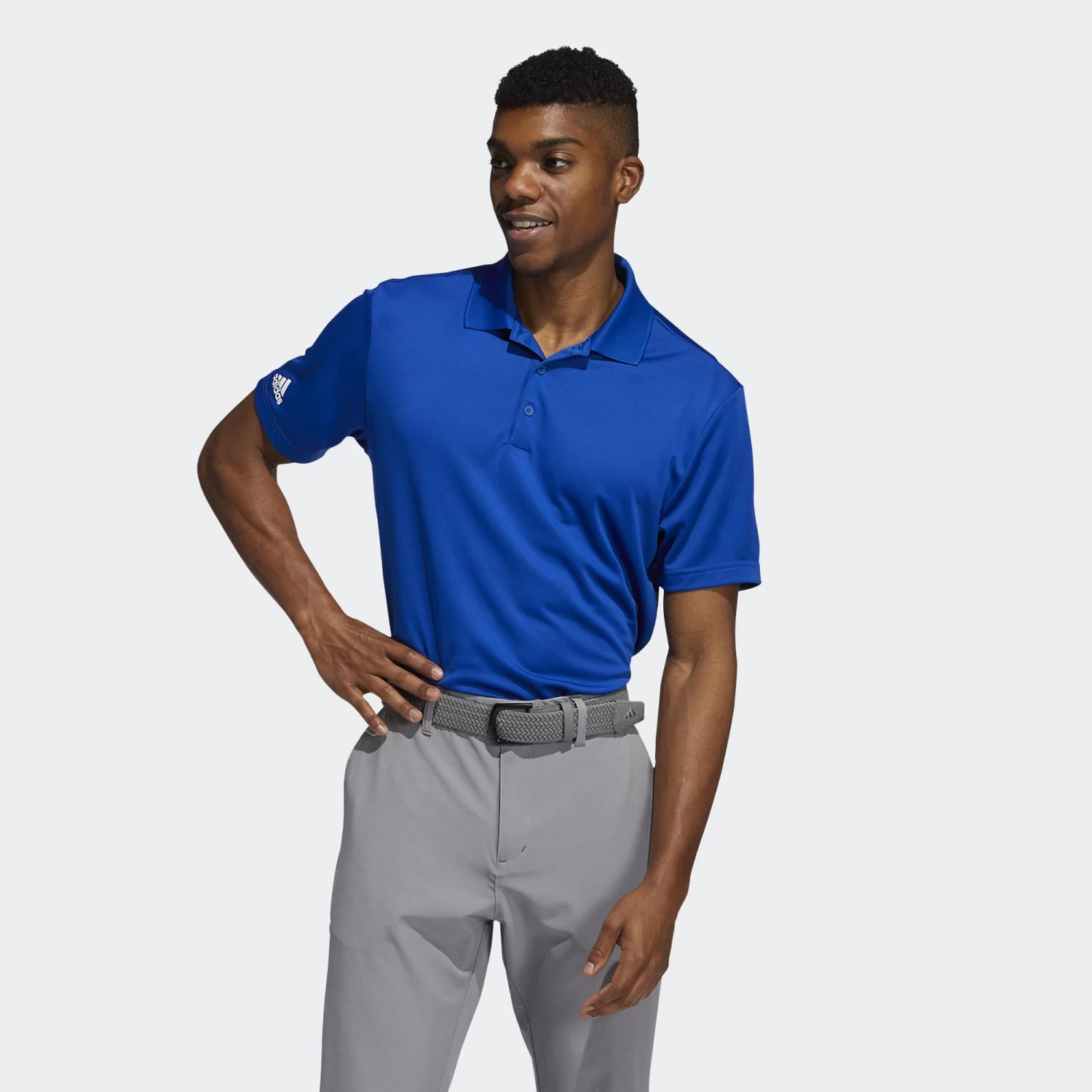 Adidas Gents Performance Polo Shirt CROYAL - Image 2
