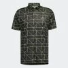 Adidas Gents JACQUARD POLO SHIRT BLACK/PULLIM