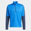 Adidas Gents Colour Block Quarter Zip BLURUS/CRENAV - SS22