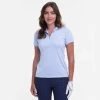 EPNY Ladies SHORT SLEEVE CONVERTIBLE ZIP MOCK POLO