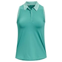 Under Armour Ladies Iso-Chill Sleeveless Polo Shirt Green Neptune - Sea Mist (369)