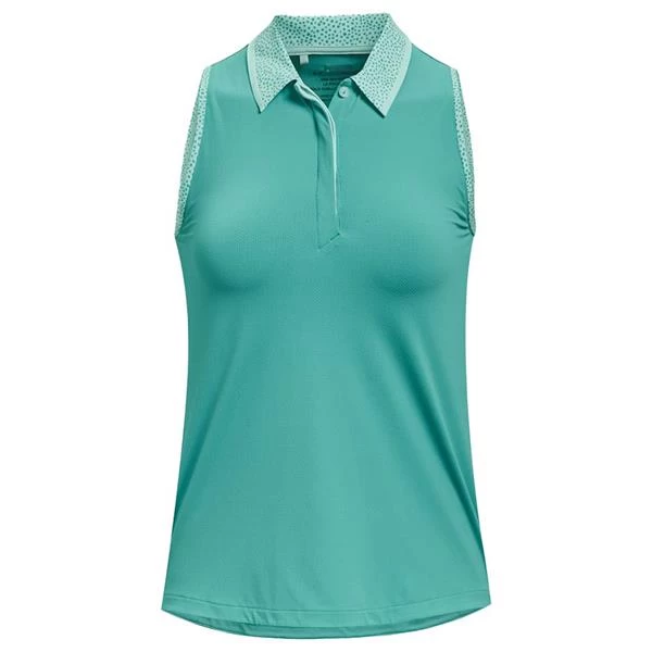 Under Armour Ladies Iso-Chill Sleeveless Polo Shirt Green Neptune - Sea Mist (369)