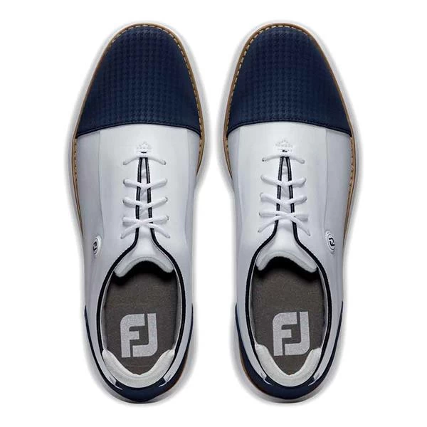 FootJoy Ladies FJ Traditions Shoes White - Navy - Image 4