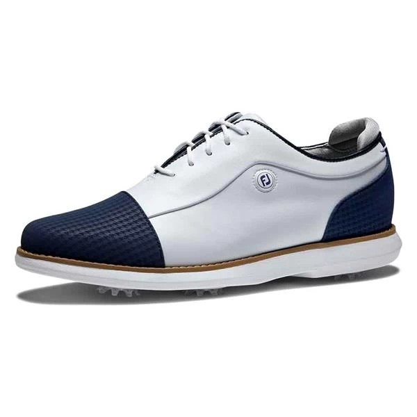 FootJoy Ladies FJ Traditions Shoes White - Navy - Image 5