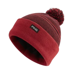 PING MEN'S HEWITT BOBBLE KNIT HAT Black/Red