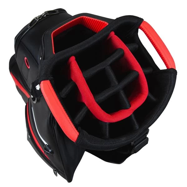 TaylorMade Deluxe Cart Bag Black Red - Image 2