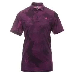 Adidas FLOWER MESH GOLF POLO SHIRT Black/Lucid Fuschia