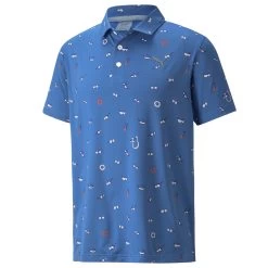 PUMA MATTR SUNNIES POLO SHIRT Bright Cobalt/Quiet Shade